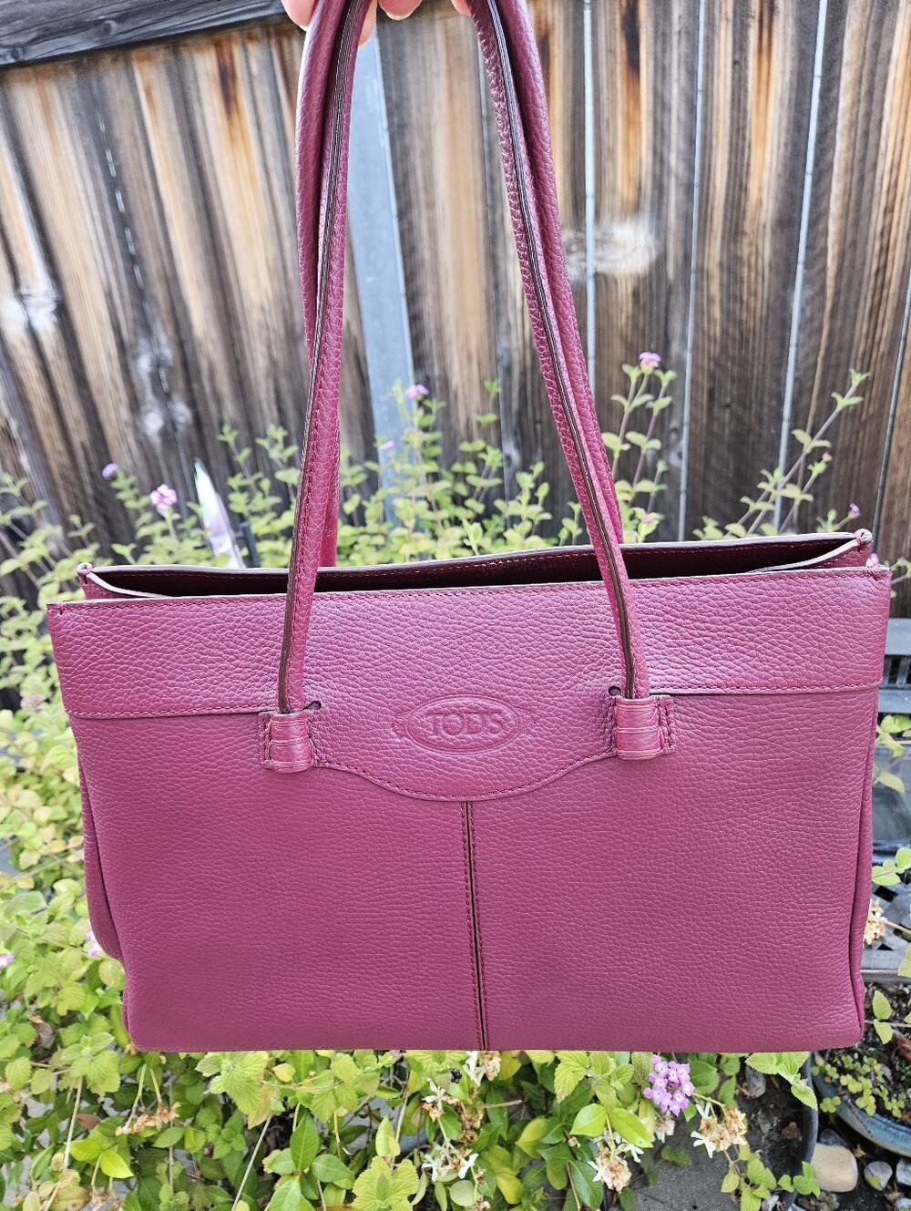 Tod’s Mocassino Tote - Cranberry Leather Bag - NWOT Dust Bag Included